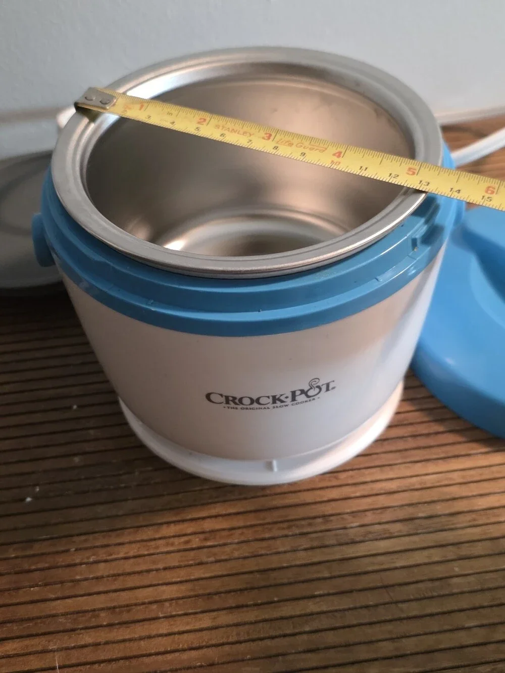 ​Crock-Pot Food Warmer Personal Portable Heated Lunch Box Blue White